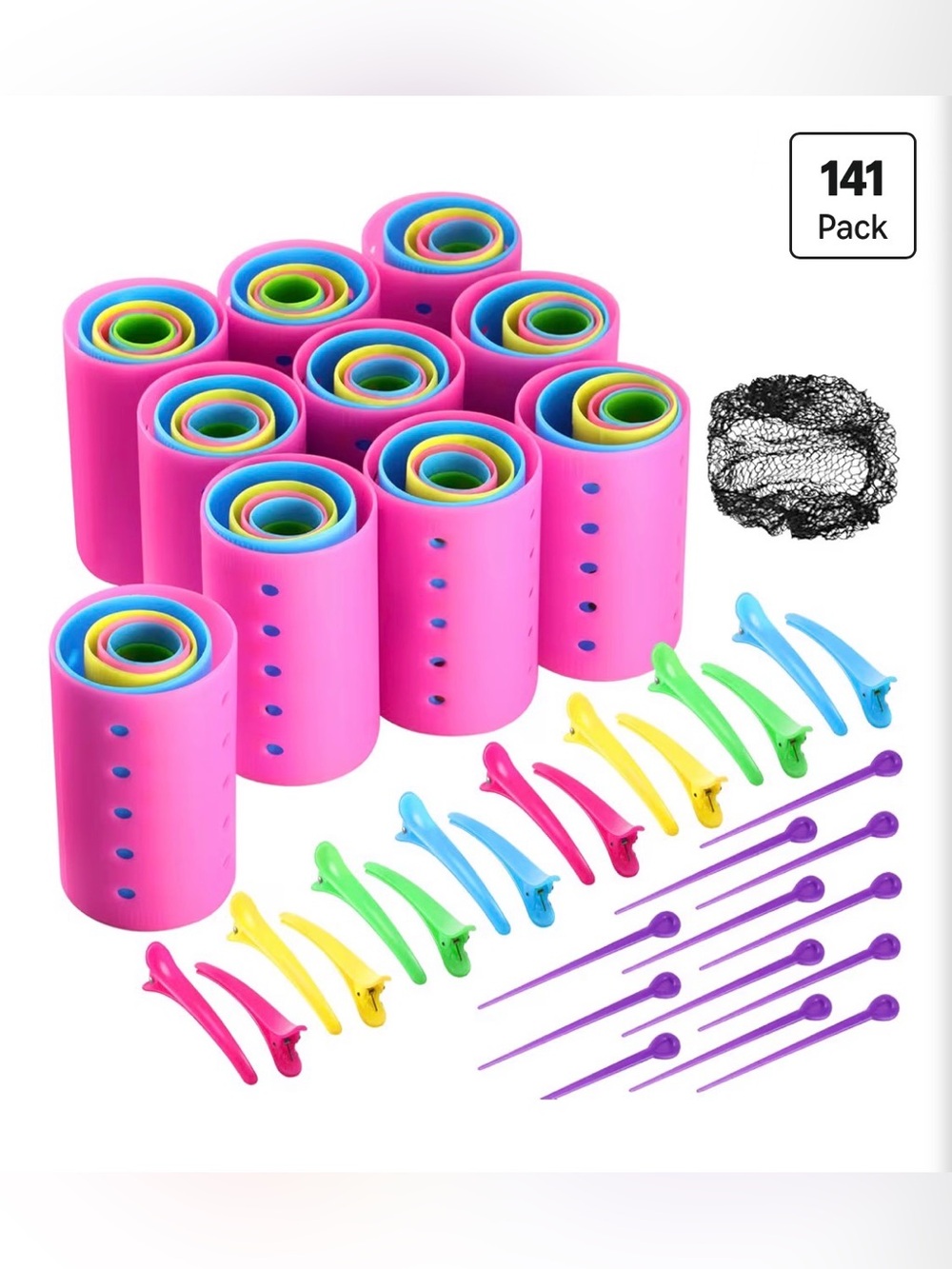 Hair Rollers Set with Clips